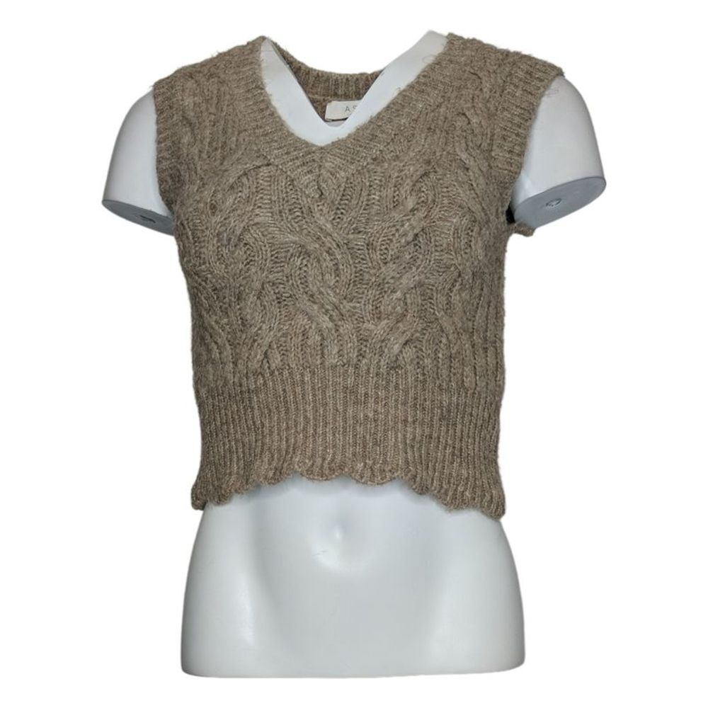 ASTR Women's Top Sz S Medina Sweater Vest Brown